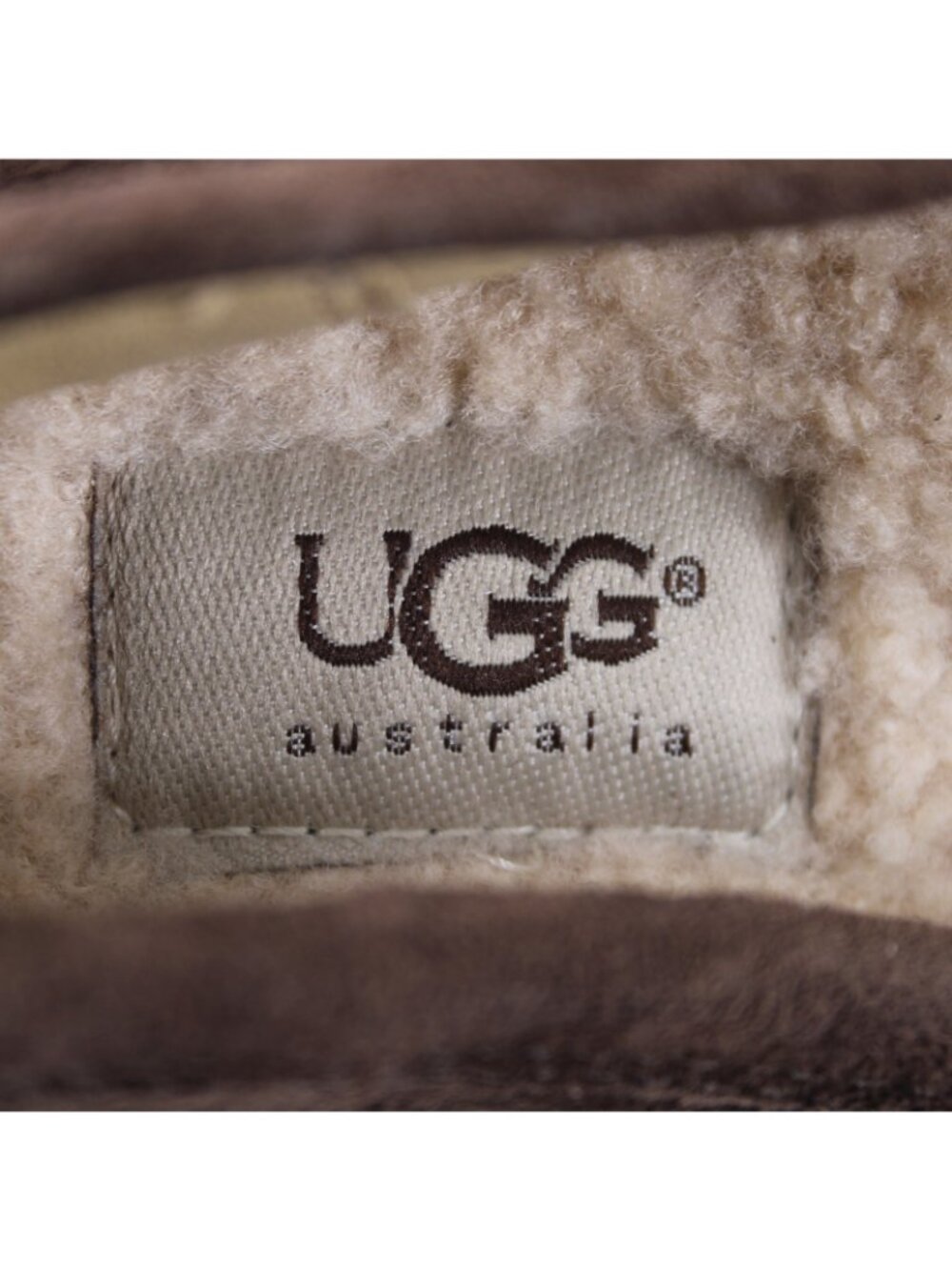 UGG Slippers Sz 6.5 Brown Buckle Detail Slip On Leather Suede Fur Slippers - Picture 9 of 9